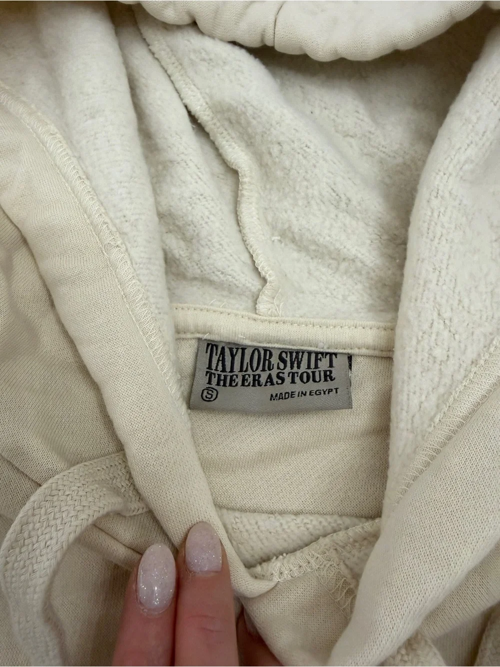 Taylor Swift Cream Crewneck Hoodie - The Eras Tour Logo